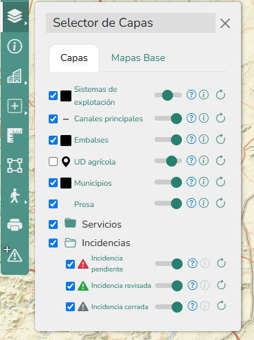 Imagen del selector de capas
