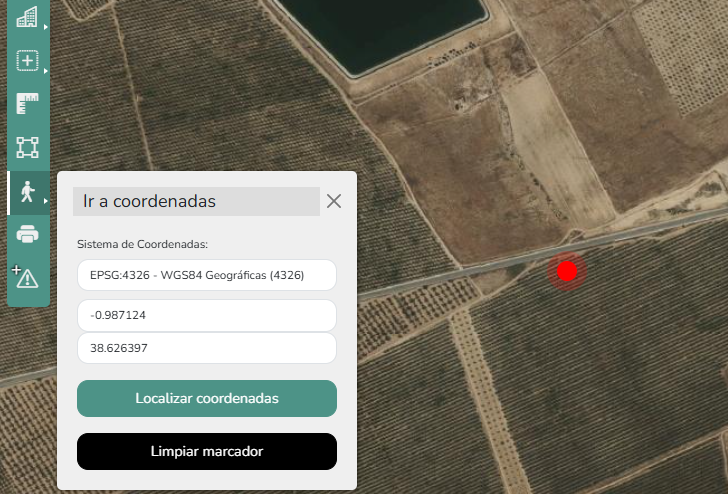 Imagen de la herramienta de ir a coordenadas